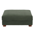 Pouf géant en velours côtelé – Orange / Vert / Beige / Gris, Carré, 2 places