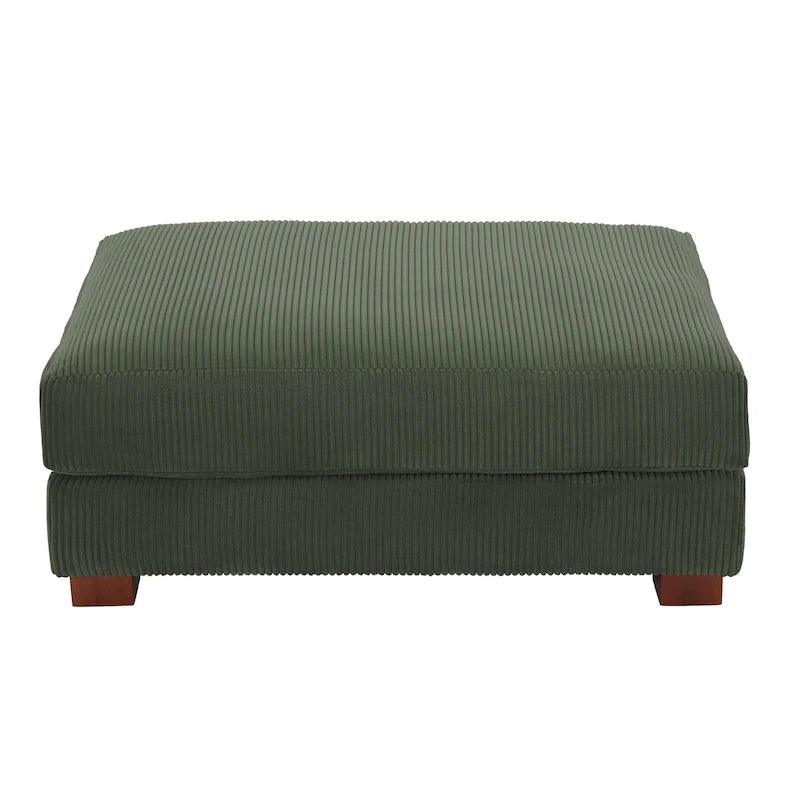 Pouf géant en velours côtelé – Orange / Vert / Beige / Gris, Carré, 2 places