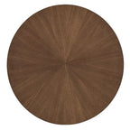 Table d'appoint ronde de style mid-century – Noyer, pieds inclinés, 1 place