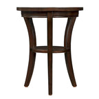 Table d'appoint ronde en bois avec étagère ouverte – Expresso, 2 niveaux, pour 1 personne