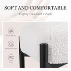 Tabouret de coiffeuse rond en velours – Blanc / Noir / Rose, sans dossier, 1 place