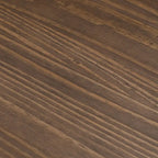 Table à manger ronde en pin massif avec piètement croisé – Blanc côtier brossé / Noyer, 38 po, 4 places
